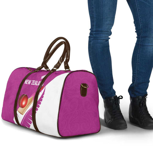 New Zealand Cricket Travel Bag Kiwi Birds Haka Dance Pink Fern Sporty Style
