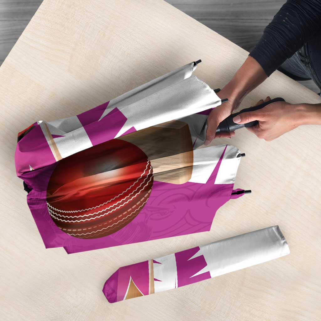 New Zealand Cricket Umbrella Kiwi Birds Haka Dance Pink Fern Sporty Style