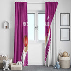 New Zealand Cricket Window Curtain Kiwi Birds Haka Dance Pink Fern Sporty Style