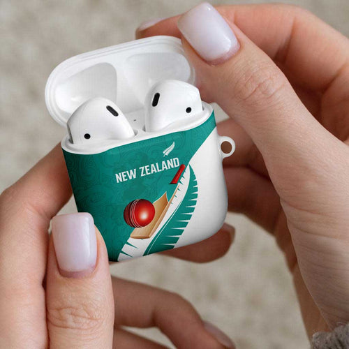 New Zealand Cricket AirPods Case Kiwi Birds Haka Dance Turquoise Fern Sporty Style