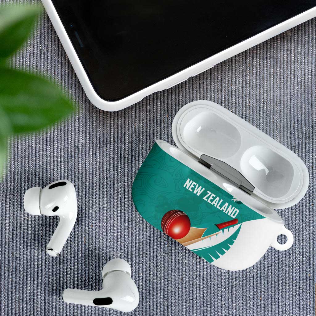 New Zealand Cricket AirPods Case Kiwi Birds Haka Dance Turquoise Fern Sporty Style