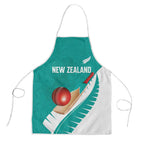 New Zealand Cricket Apron Kiwi Birds Haka Dance Turquoise Fern Sporty Style