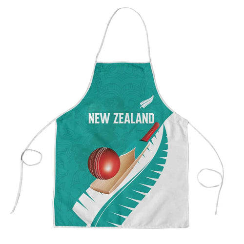 New Zealand Cricket Apron Kiwi Birds Haka Dance Turquoise Fern Sporty Style