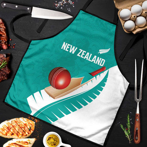 New Zealand Cricket Apron Kiwi Birds Haka Dance Turquoise Fern Sporty Style