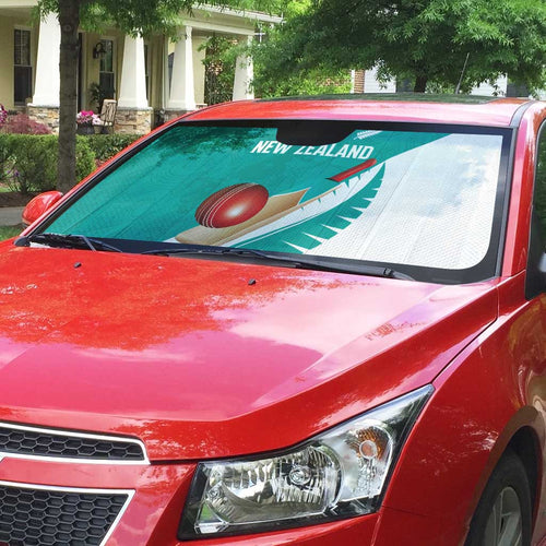 New Zealand Cricket Auto Sun Shade Kiwi Birds Haka Dance Turquoise Fern Sporty Style