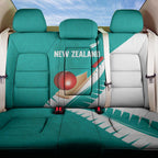 New Zealand Cricket Back Car Seat Cover Kiwi Birds Haka Dance Turquoise Fern Sporty Style