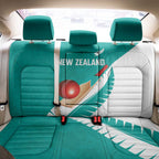 New Zealand Cricket Back Car Seat Cover Kiwi Birds Haka Dance Turquoise Fern Sporty Style