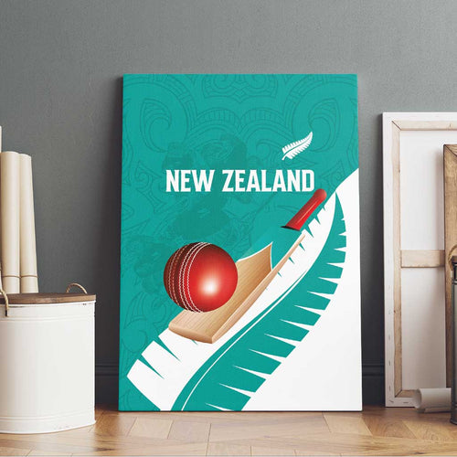 New Zealand Cricket Canvas Wall Art Kiwi Birds Haka Dance Turquoise Fern Sporty Style
