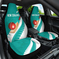 New Zealand Cricket Car Seat Cover Kiwi Birds Haka Dance Turquoise Fern Sporty Style