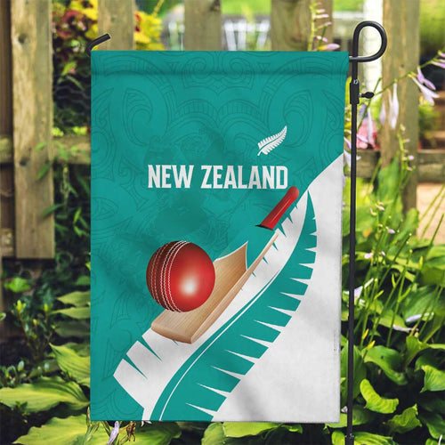 New Zealand Cricket Garden Flag Kiwi Birds Haka Dance Turquoise Fern Sporty Style