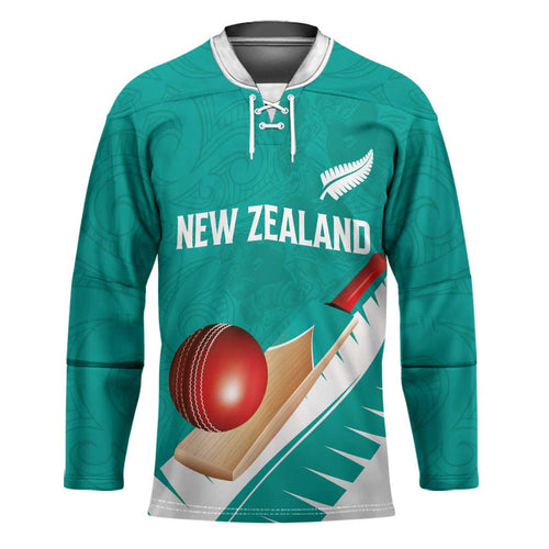 Custom New Zealand Cricket Hockey Jersey Kiwi Birds Haka Dance Turquoise Fern Sporty Style