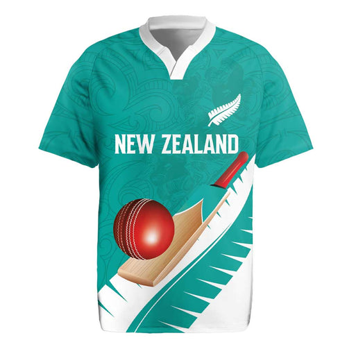 Custom New Zealand Cricket Rugby Jersey Kiwi Birds Haka Dance Turquoise Fern Sporty Style
