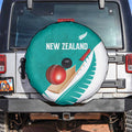 New Zealand Cricket Spare Tire Cover Kiwi Birds Haka Dance Turquoise Fern Sporty Style