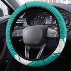 New Zealand Cricket Steering Wheel Cover Kiwi Birds Haka Dance Turquoise Fern Sporty Style