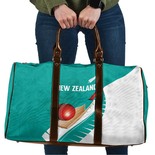 New Zealand Cricket Travel Bag Kiwi Birds Haka Dance Turquoise Fern Sporty Style