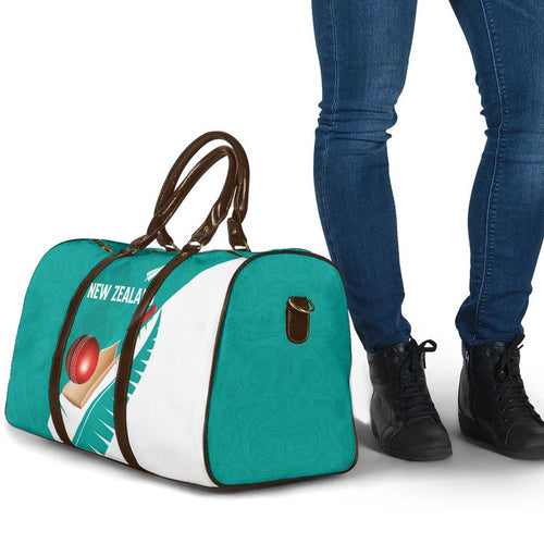 New Zealand Cricket Travel Bag Kiwi Birds Haka Dance Turquoise Fern Sporty Style