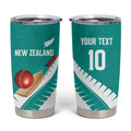 Custom New Zealand Cricket Tumbler Cup Kiwi Birds Haka Dance Turquoise Fern Sporty Style