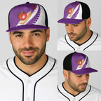 New Zealand Cricket Baseball Net Cap Kiwi Birds Haka Dance Purple Fern Sporty Style