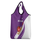 New Zealand Cricket Grocery Bag Kiwi Birds Haka Dance Purple Fern Sporty Style