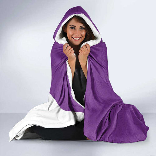 New Zealand Cricket Hooded Blanket Kiwi Birds Haka Dance Purple Fern Sporty Style