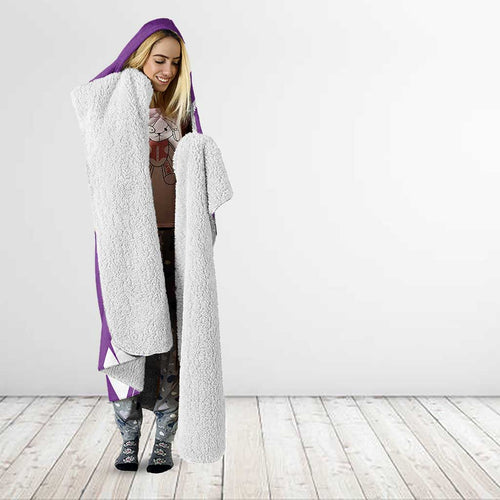 New Zealand Cricket Hooded Blanket Kiwi Birds Haka Dance Purple Fern Sporty Style
