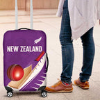 New Zealand Cricket Luggage Cover Kiwi Birds Haka Dance Purple Fern Sporty Style