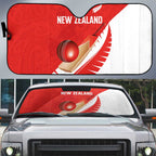 New Zealand Cricket Auto Sun Shade Kiwi Birds Haka Dance Red Fern Sporty Style