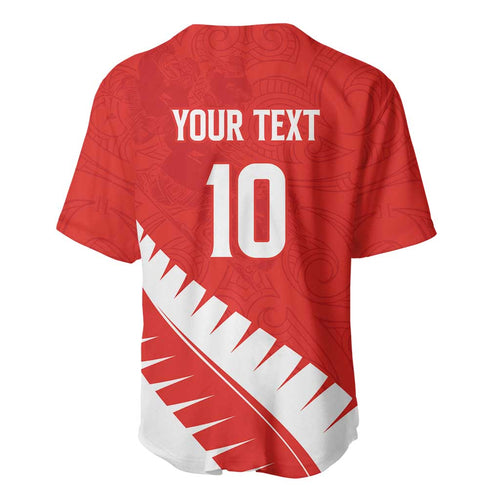 Custom New Zealand Cricket Baseball Jersey Kiwi Birds Haka Dance Red Fern Sporty Style