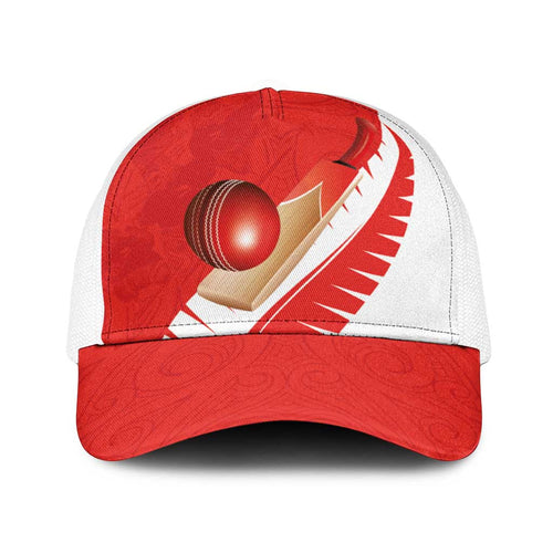 New Zealand Cricket Baseball Net Cap Kiwi Birds Haka Dance Red Fern Sporty Style