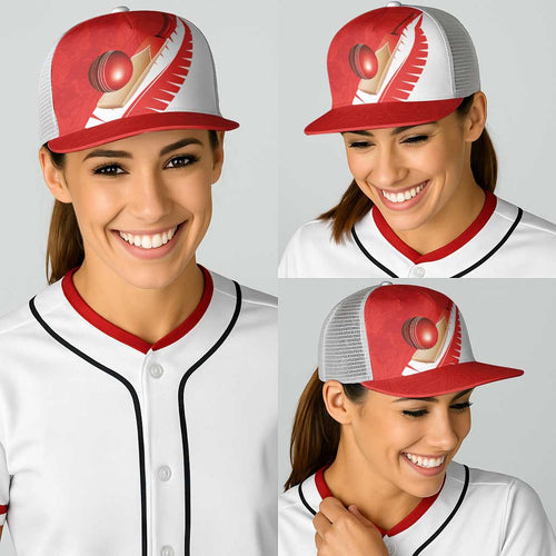New Zealand Cricket Baseball Net Cap Kiwi Birds Haka Dance Red Fern Sporty Style