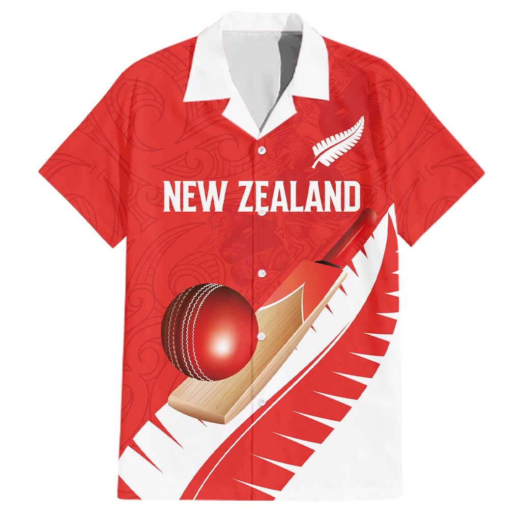 Custom New Zealand Cricket Family Matching Summer Maxi Dress and Hawaiian Shirt Kiwi Birds Haka Dance Red Fern Sporty Style