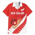 Custom New Zealand Cricket Family Matching Tank Maxi Dress and Hawaiian Shirt Kiwi Birds Haka Dance Red Fern Sporty Style