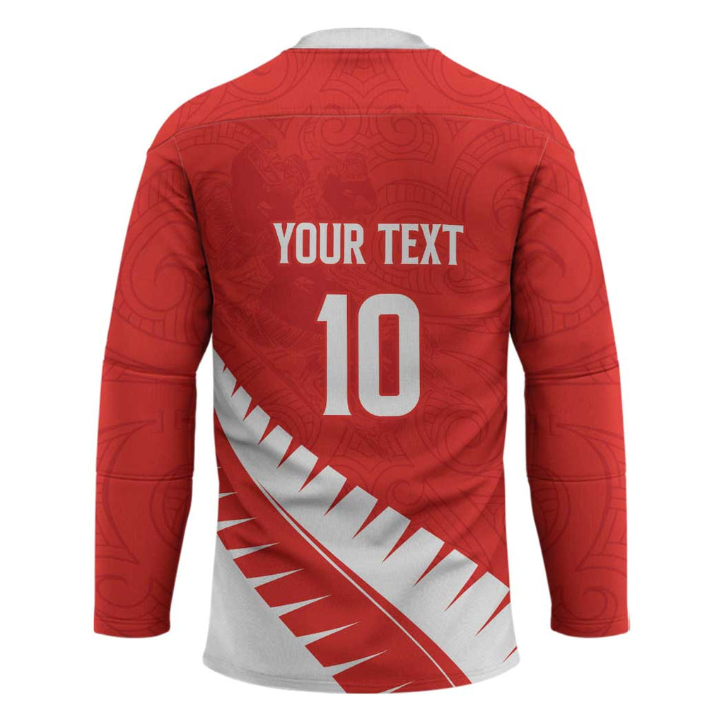 Custom New Zealand Cricket Hockey Jersey Kiwi Birds Haka Dance Red Fern Sporty Style