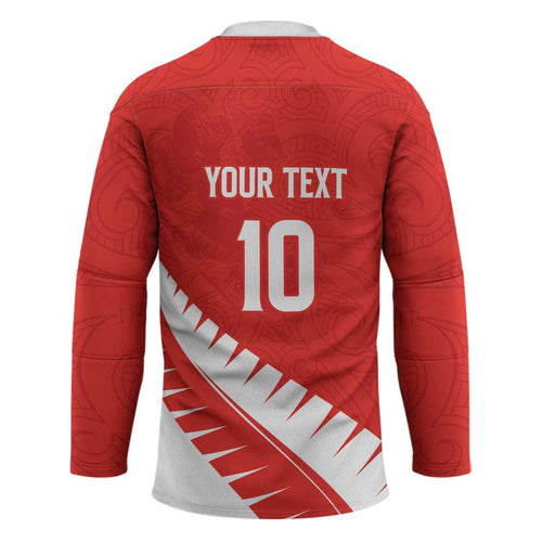Custom New Zealand Cricket Hockey Jersey Kiwi Birds Haka Dance Red Fern Sporty Style