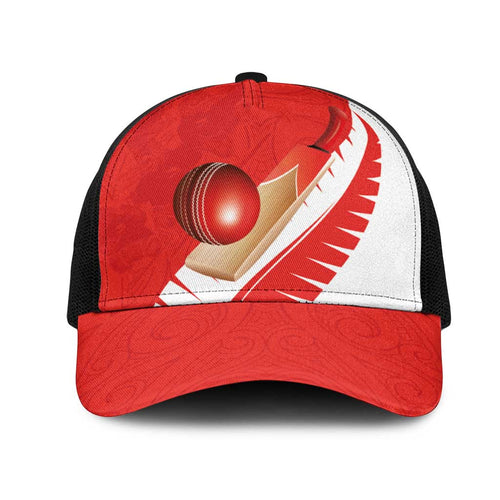 New Zealand Cricket Mesh Trucker Cap Kiwi Birds Haka Dance Red Fern Sporty Style