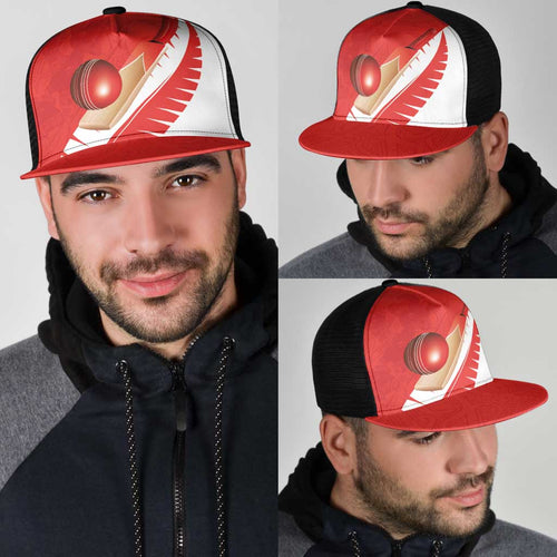 New Zealand Cricket Mesh Trucker Cap Kiwi Birds Haka Dance Red Fern Sporty Style