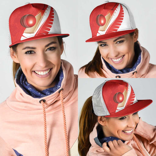 New Zealand Cricket Mesh Trucker Cap Kiwi Birds Haka Dance Red Fern Sporty Style