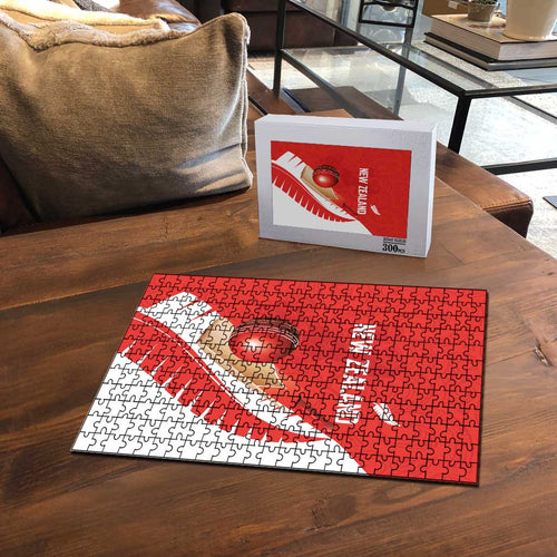 New Zealand Cricket Puzzle Kiwi Birds Haka Dance Red Fern Sporty Style