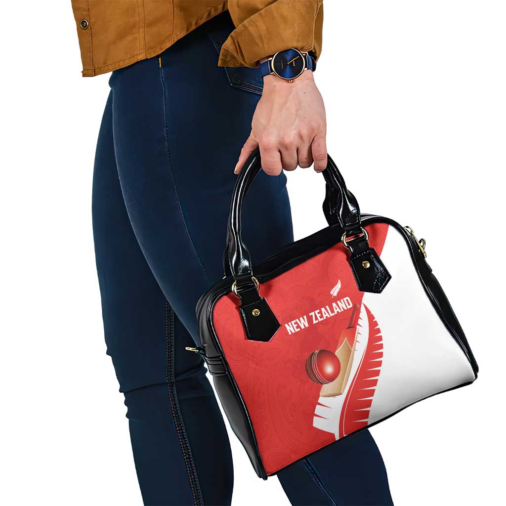 New Zealand Cricket Shoulder Handbag Kiwi Birds Haka Dance Red Fern Sporty Style