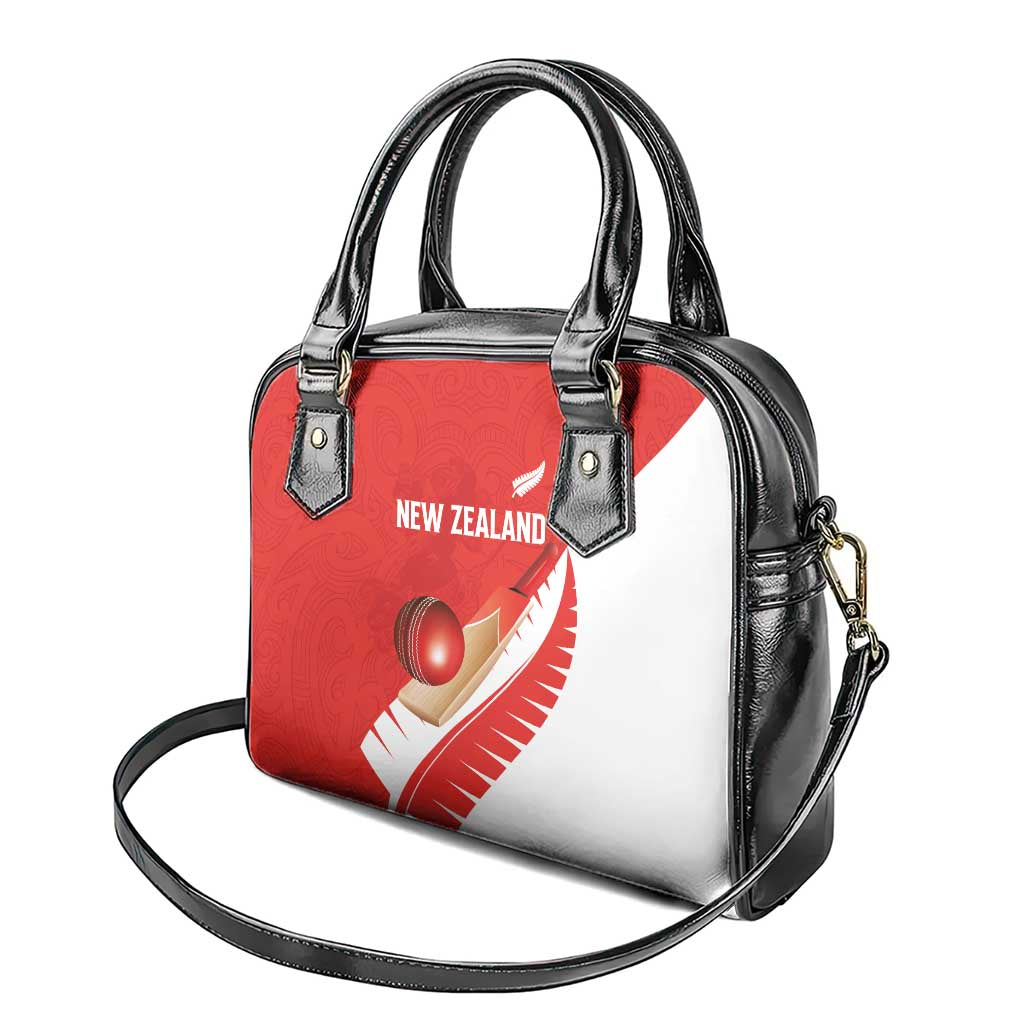 New Zealand Cricket Shoulder Handbag Kiwi Birds Haka Dance Red Fern Sporty Style