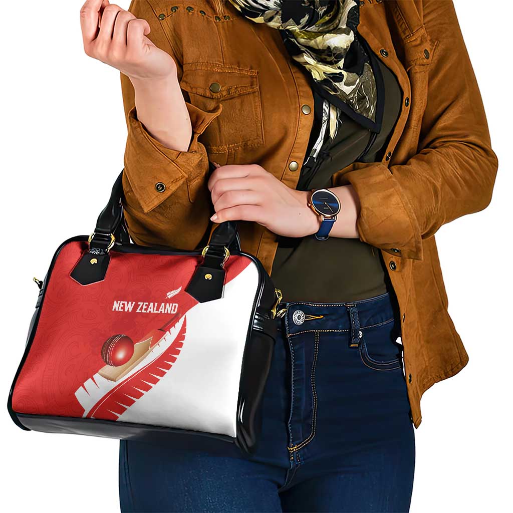 New Zealand Cricket Shoulder Handbag Kiwi Birds Haka Dance Red Fern Sporty Style
