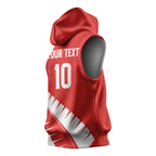 Custom New Zealand Cricket Sleeveless Hoodie Kiwi Birds Haka Dance Red Fern Sporty Style