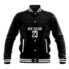 New Zealand Basketball Ta Moko Tribal Custom Baseball Jacket