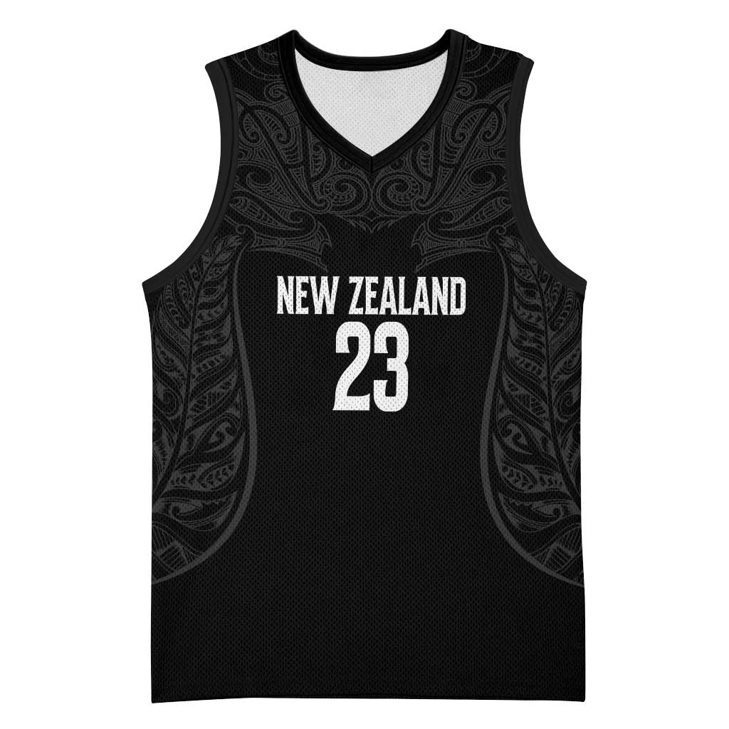 New Zealand Basketball Ta Moko Tribal Custom Basketball Jersey
