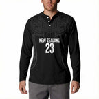 New Zealand Basketball Ta Moko Tribal Custom Button Sweatshirt