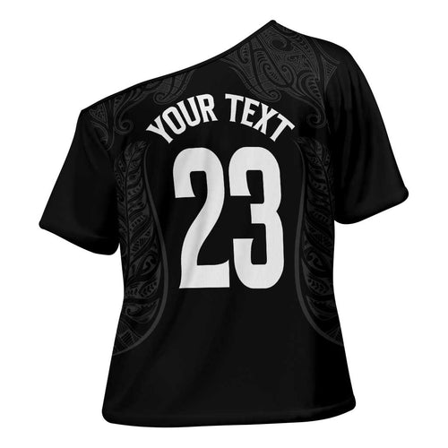 New Zealand Basketball Ta Moko Tribal Custom Cross Shoulder Shirt