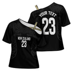 New Zealand Basketball Ta Moko Tribal Custom Cross Shoulder Shirt