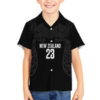 New Zealand Basketball Ta Moko Tribal Custom Kid Hawaiian Shirt
