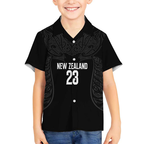 New Zealand Basketball Ta Moko Tribal Custom Kid Hawaiian Shirt