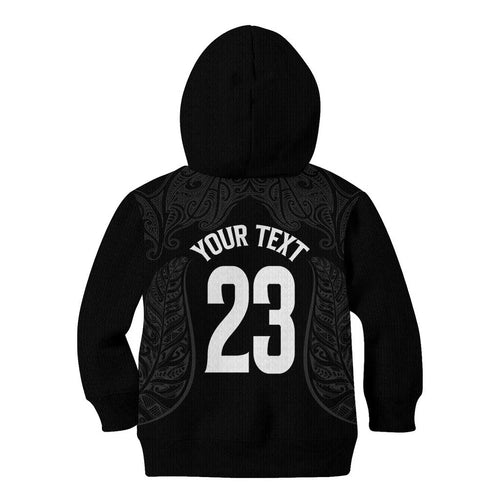 New Zealand Basketball Ta Moko Tribal Custom Kid Hoodie